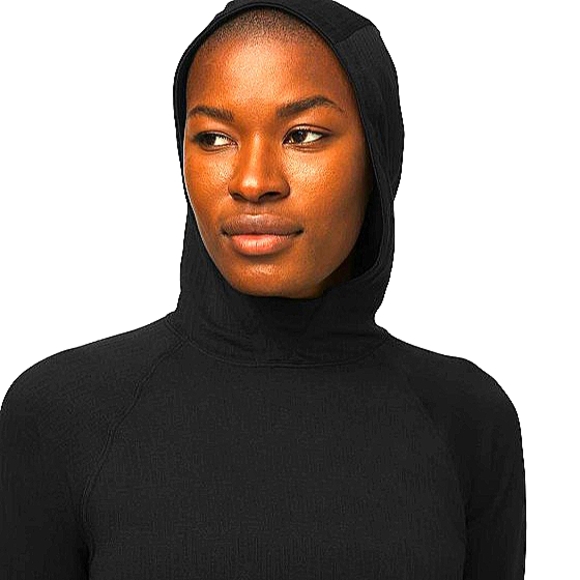 NWOT Lululemon Rest Less Hoodie *Relaxed Fit Black / Black Jacquard. Size XXS/2. - Picture 3 of 5